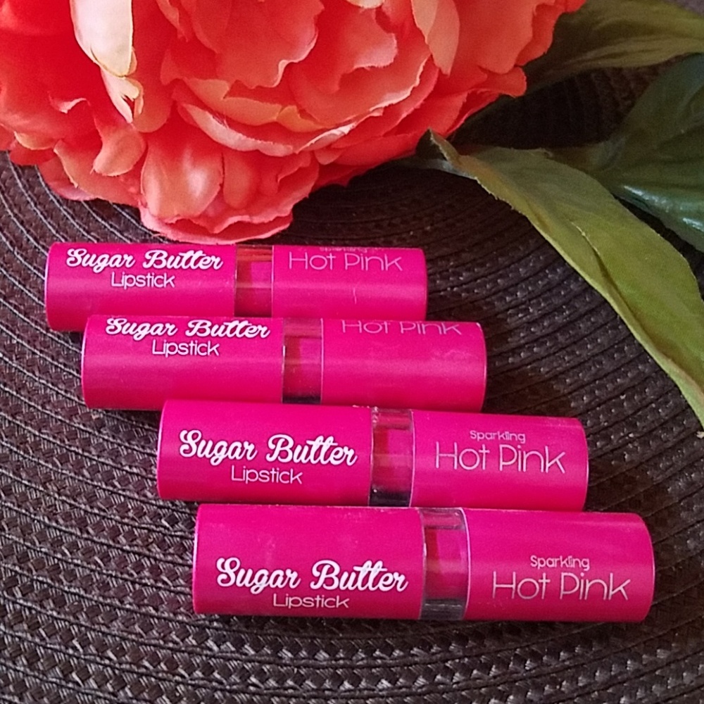 Sugar Butter Sparkling Hot Pink Lipstick